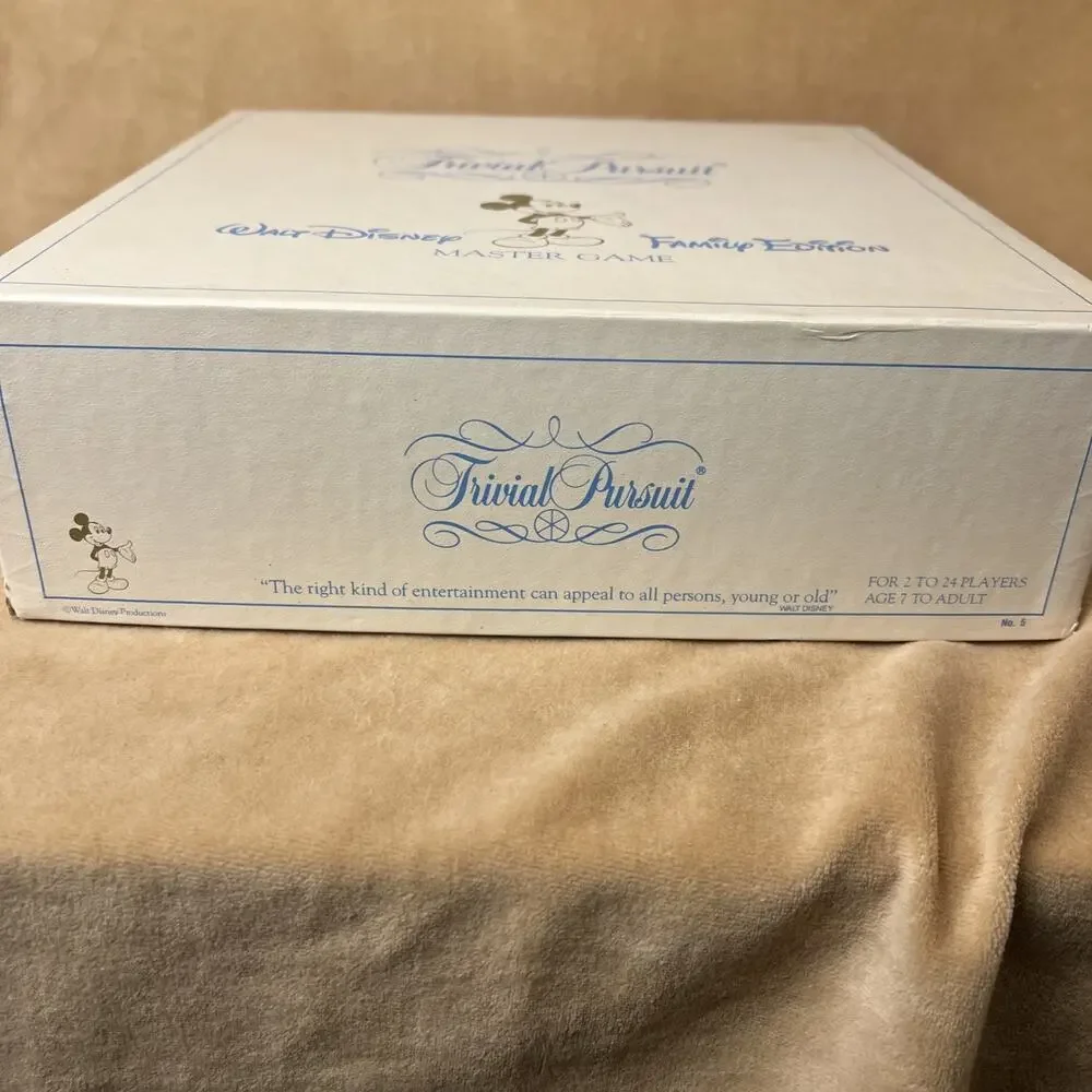 Trivial‎ Pursuit Walt Disney Family Edition Master Game Vintage 1985